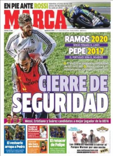 Portadas de la prensa deportiva