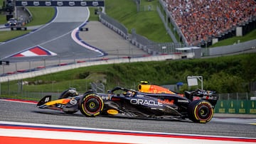 Spielberg (Austria), 28/06/2024.- Red Bull Racing driver Sergio Perez of Mexico in action during the Sprint Qualifying, in Spielberg, Austria, 28 June 2024. The 2024 Formula 1 Austrian Grand Prix will be held at the Red Bull Ring racetrack on 30 June. (Fórmula Uno) EFE/EPA/MARTIN DIVISEK