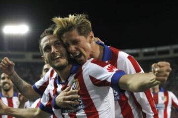 Torres y Koke celebran el 1-0 marcado por Koke.