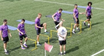 El primer entrenamiento del Real Madrid en Montreal