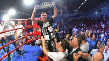 Sergio Garc&iacute;a levanta el Campeonato de Europa del superwelter.