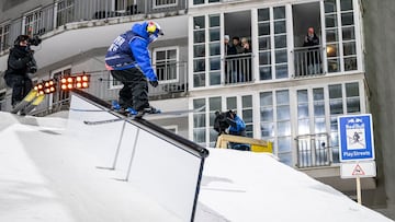 Jasper Tjäder performs at the Red Bull Playstreets in Bad Gastein, Austria on February 10, 2023. // Miriam Lottes / Red Bull Content Pool // SI202302100550 // Usage for editorial use only //