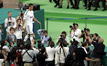 Cristiano Ronaldo en el estadio Santiago Bernabéu.