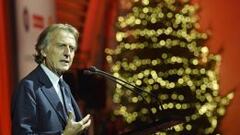 Luca di Montezemolo, durante su discurso navide&ntilde;o. 