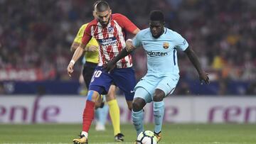 Umtiti, ante Carrasco.