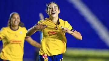 during the 14th round match between America and Tigres UANL as part of the Torneo Clausura 2025, Liga MX Femenil at Ciudad de los Deportes Stadium on March 22, 2025 in Mexico City, Mexico.