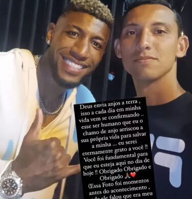 Emerson Royal, sobre el atraco que sufri en plena calle: Entend que poda morir