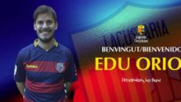 Bienvenida del Llagostera a Edu Oriol. 