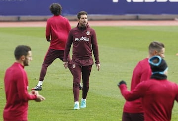 Diego Simeone during Atletico Madrid training.