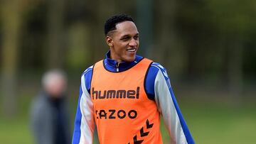 Yerry Mina, defensa colombiano del Everton