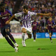 Sobre este césped se jugó el Real Valladolid-Barcelona