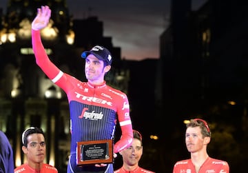 Alberto Contador raced for the last time in the final stage of the Vuelta a España in Madrid after a career that reaped two Tours de France, two Giros and two Vueltas. The whole race has been special," said Contador after his final appearance. "Yesterday 