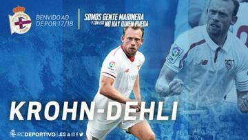 Oficial: el Depor cierra la incorporaci¨®n de Krohn-Dehli