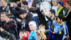 Hinchas chilenos sorprenden en Roma-Real Madrid