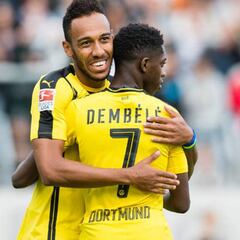 La petición de Aubameyang a Dembélé tras ficharle el Barça