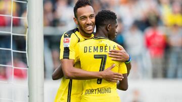 La petición de Aubameyang a Dembélé tras ficharle el Barça