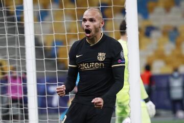 0-2. Martin Braithwaite celebró el segundo gol.