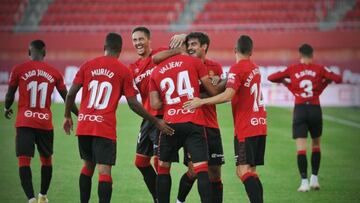 El Mallorca en un partido de liga.