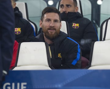 Messi started on the bench in Turin.