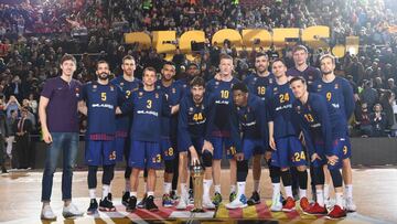 21/02/19 PARTIDO DE EUROLIGA DE BALONCESTO BARCELONA - KIROLBET BASKONIA EQUIPO FORMACION TROFEO