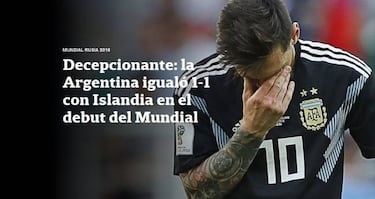 Messi acaba desolado y la prensa argentina desmoralizada