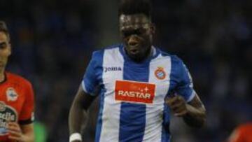 Caicedo, en el partido frente al Depor.