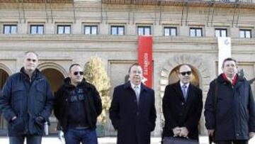 <b>DENUNCIA PÚBLICA. </b>Los portavoces de la APARZ, Genzor y Laínez, forman parte de la Plataforma Salvemos el Real Zaragoza.
