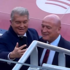 Es la imagen de todos los culés: la reacción de Laporta al llegar al palco del nuevo Spotify Camp Nou
