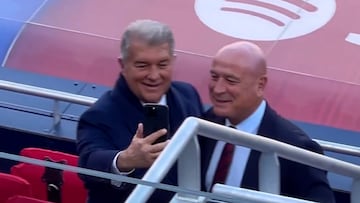 Es la imagen de todos los culés: la reacción de Laporta al llegar al palco del nuevo Spotify Camp Nou