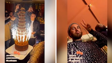 As¨ª fue el cumplea?os de Mbapp¨¦: tarta kilom¨¦trica y la imagen m¨¢s feliz de Sergio Ramos