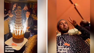 Así fue el cumpleaños de Mbappé: tarta kilométrica y la imagen más feliz de Sergio Ramos