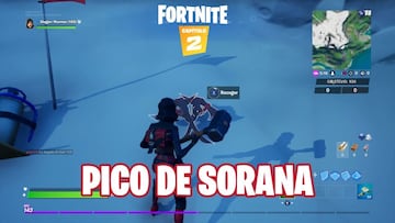 Fortnite Cap&iacute;tulo 2 - Temporada 1 | Desaf&iacute;o de Alter Ego: encuentra el pico escondido en la pantalla de carga de Caos en ascenso mientras llevas el traje Sorana