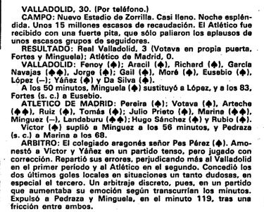 Así contó AS la consecución de la Copa de la Liga del 84