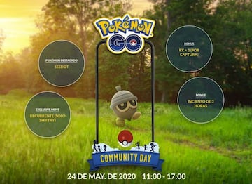 Pokémon GO: Seedot es el protagonista del Día de la Comunidad de mayo
