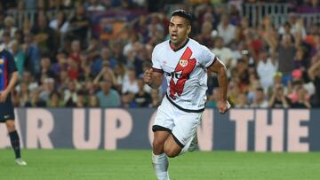 Radamel Falcao, en un partido con el Rayo Vallecano.