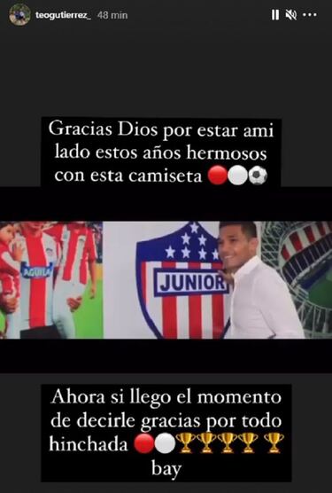 Teófilo se despide del Junior