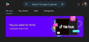 Google lanza un modo horizontal para ver TikTok desde tu tablet de forma más cómoda