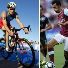 Arbeloa se hace con la bici de pentacampeón de Gómez Noya