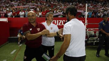 Sampaoli, Lillo y Quique.