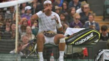 Rafa Nadal en Wimbledon.