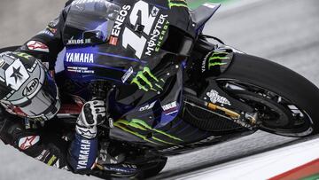 Maverick durante el sábado del GP de Austria 2020.