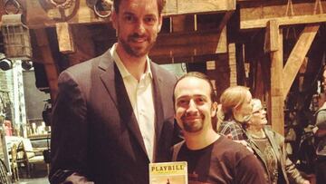 Pau Gasol, con Lin-Manuel Miranda.