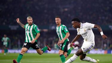 Vinicius Junior, en una acción del encuentro Betis-Real Madrid.