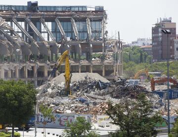 Aspecto de la demolición del Estadio Vicente Calderón a 24 de julio de 2019.


