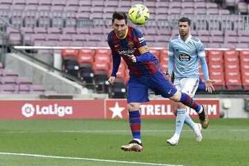 1-0. Leo Messi marca el primer gol.