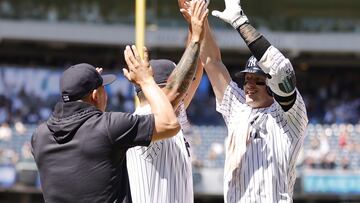Josh Donaldson le dio el triunfo a los New York Yankees con un elevado de sacrificio en la parte baja de la d¨¦cima para vencer 5-4 a los Detroit Tigers.