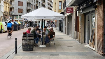 Las terrazas de Vitoria se están viendo resentidas por la pandemia y las restricciones, según SEA Hostelería.