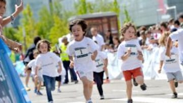 Un momento de la carrera infantil, no competitiva. Los peque&ntilde;os disfrutaron. 