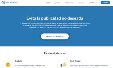 Qué es la Lista Robinson y cómo apuntarte para dejar de recibir llamadas de spam
