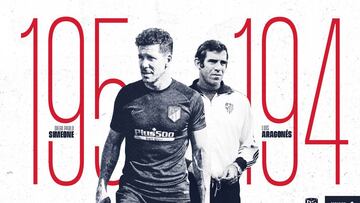 Simeone y Luis Aragonés.